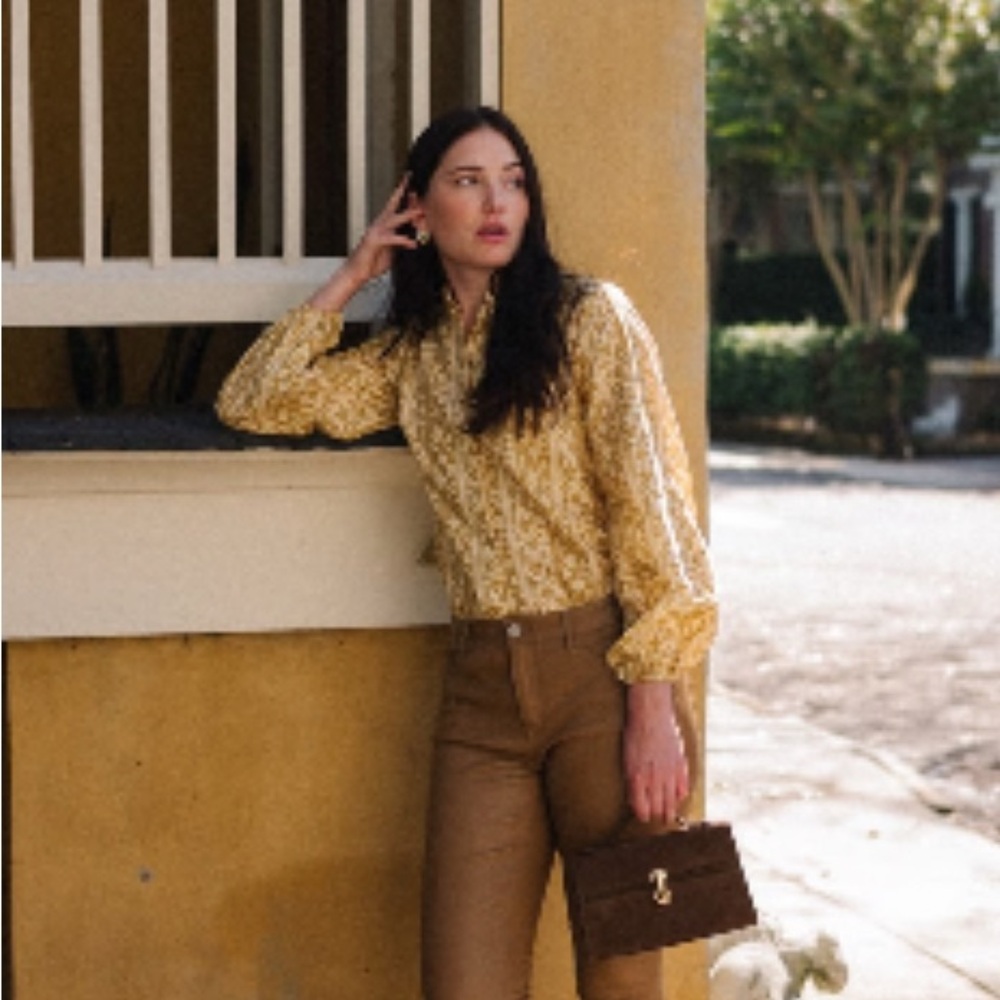 Parterre Floral Yellow Blouse - Picture 2 of 8